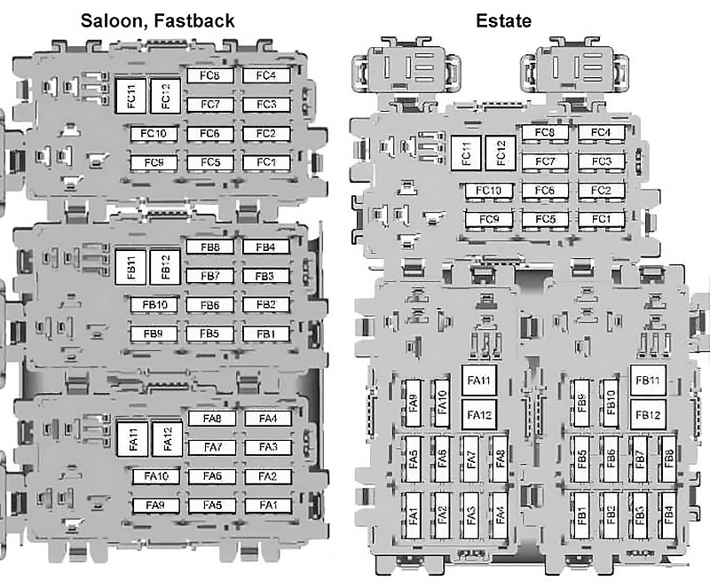 Ford Mondeo (2010-2014) - pojistková skříňka