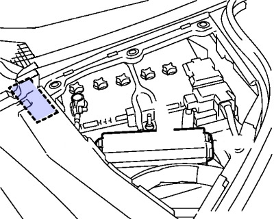 Infiniti M37 (2011-2018) - pojistková skříňka a relé