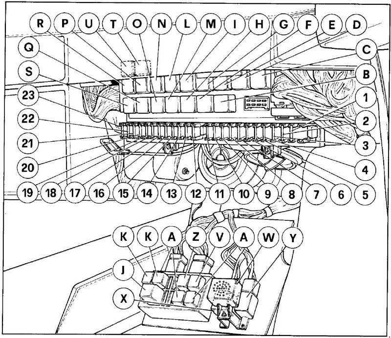 Ferrari 328 (1986-1989) - Pojistková skříňka