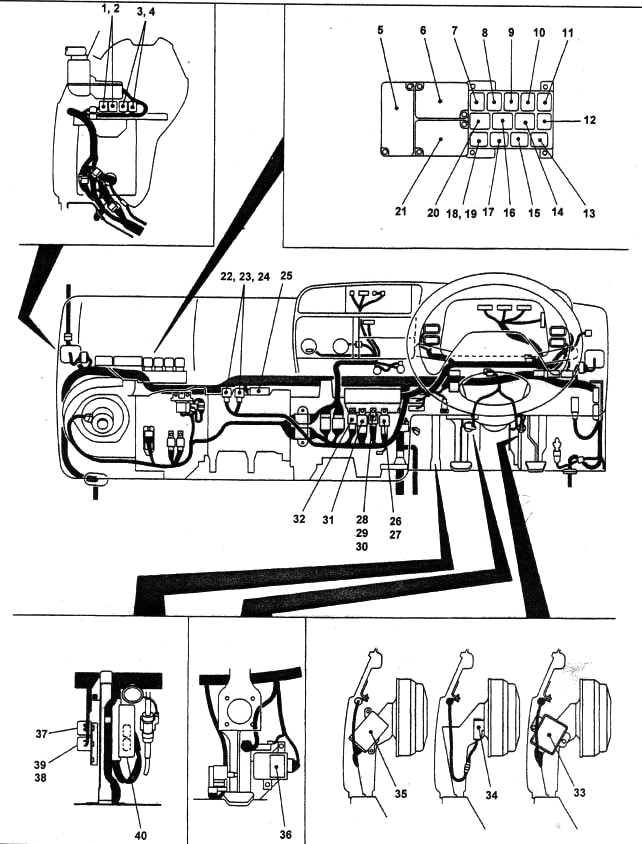 Mitsubishi Canter 6 (1993-2002) - pojistková skříňka.